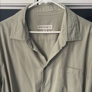 Subtle checkered pattern button down dress shirt